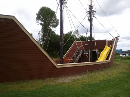 The newly constructed 'Pirates Paradise' ship is a great playground for kids to blow off some steam. The newly constructed 'Pirates Paradise' ship is a great playground for kids to blow off some steam.