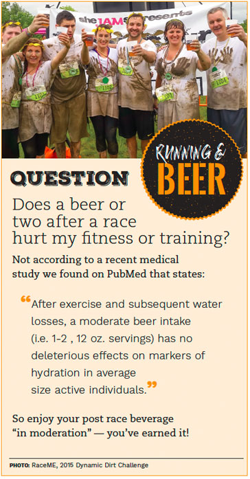 Is it OK to drink beer after running?