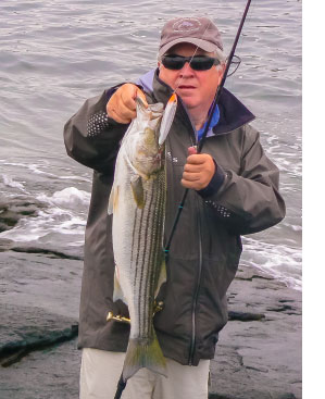 Fishing for Stripers at Nubble Light