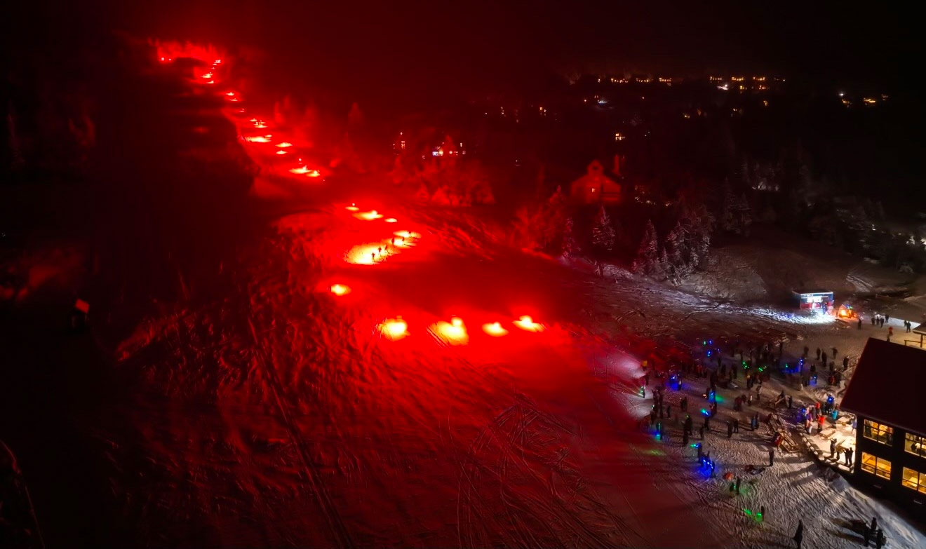 Torchlight Parade at the February Festival at Saddleabck